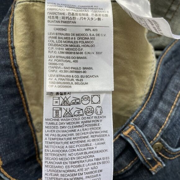 LEVIS Jeans Womens 31 Perfectly Slimming 512 Straight-Leg Denim Blue Stretch - Picture 6 of 8